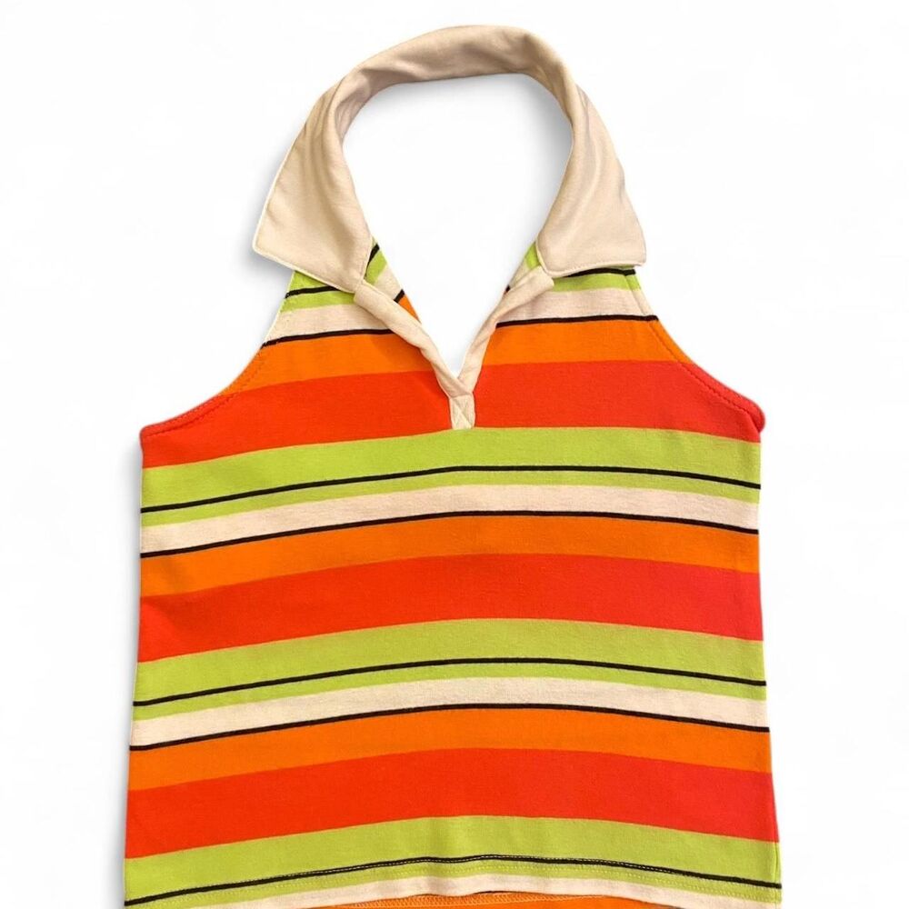 Y2k summer ore bright halter collared shirt